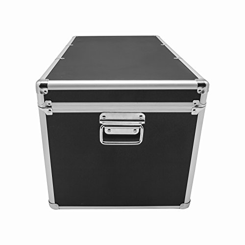 ANNDORA SHOPPING-WELTEN Aluminium-Rahmenkoffer Transport-Box, Koffer in Schwarz mit 82 Liter Volumen