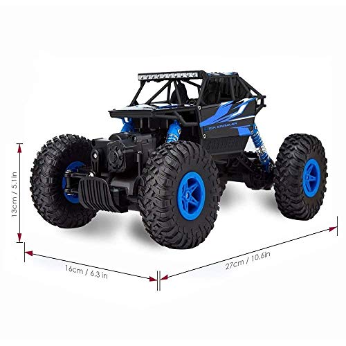 Image of H an Store R /C Off Road RC Car 1:18 Rechargeable Rock Crawling 4WD 2.4 Ghz 4x4 Rally Car Remote Control Monster Truck (Blue)