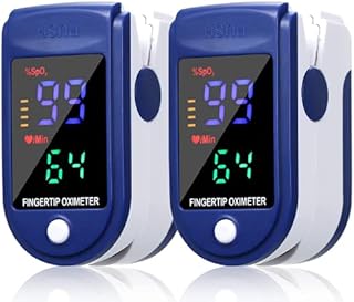 2 Pack Pulse Oximeter Sports and Aviation Finger-Unit Spot Check ,Blood Oxygen Saturation Monitor, Portable Digital Reading LED Display