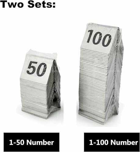 Numéros de table de tente en acier inoxydable 1-50 pour restaurant