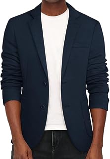 PJ PAUL JONES Men's Casual Knit Blazer Suit Jackets Two Button Lightweight Unlined Sport Coat