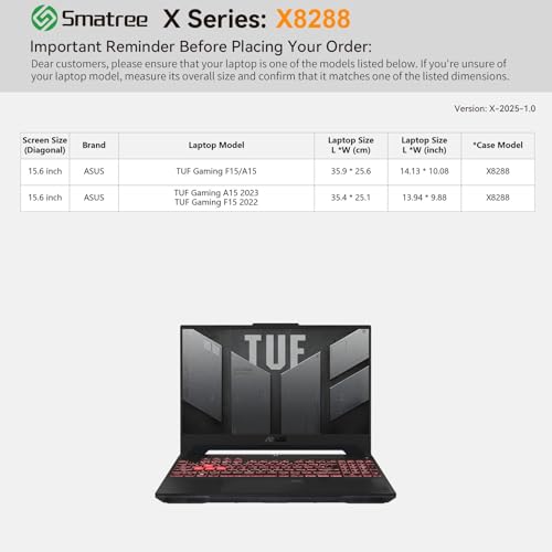 Image of Smatree Hard EVA Protective Sleeve Bag and Case Compatible for 16 inch ASUS TUF Gaming A16 2024 FA607 Laptop, 15.6 inch TUF Gaming A15 2024 /A15 2023 /F15 2022 /F15 2021 Carry Travel Case, Green (X8288G)