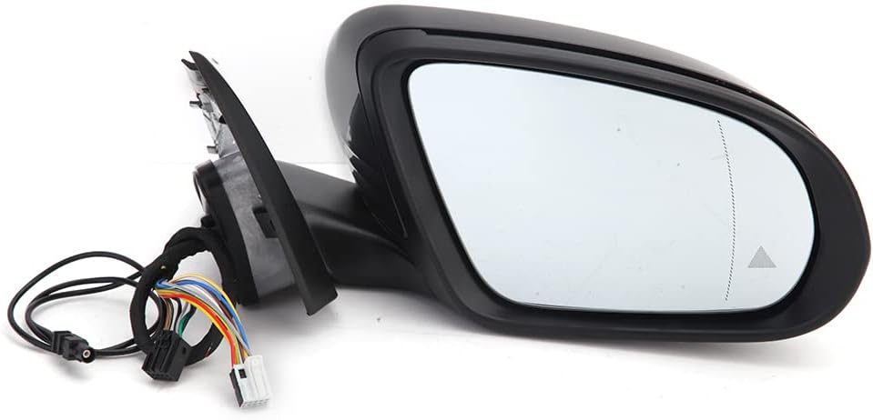 W205 Side Mirror for 2015-2021 Mercedes Benz C Class C180 C260 C300,Mercedes Passenger Side Door Mirror with Electrical Folding/Blind Spot/Heated/LED Turning Signal Light/Memory/Puddle Lights Black