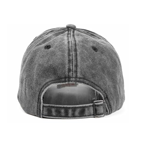 Image of Oversized XL XXL 100% Cotton Basebal Cap Large Dad Washed Sport Cap Unconstructed Low Profilel Hat for Big Head(23.5 inch inch-25.5 inch inch) Black Gray