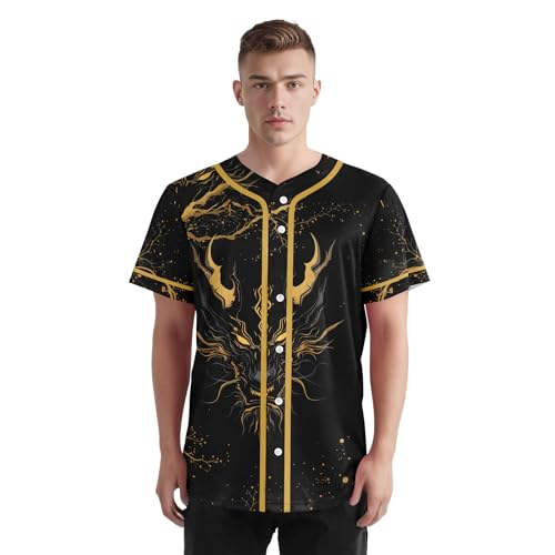 Camiseta personalizada de béisbol con estampado de dragón para hombres, mujeres y jóvenes, con nombre y número, transpirable y de secado rápido miniatura 2