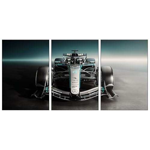 Image of Wrap & Wish 2026 Mercedes AMG F1 W17 E-Performance FrontView Wall Split Posters Set (A3 Size, 12x18 Inch) | Pack of 3 | Vintage F1 Designs & Marvel Room Decor