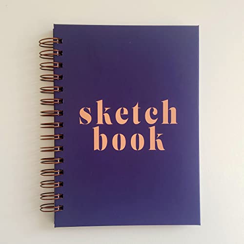 Sketchbook para Aquarela 21x15 cm Espiral 240g 100 páginas (Azul-marinho)