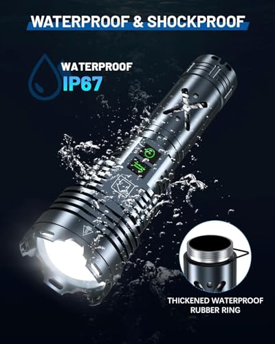 Image of Super Bright 99000 High Lumens Flashlights Rechargeable, Powerful LED Flashlight 6 Mode, Zoomable Tactical Flashlights, Anti-Drop Wear-Resistant for Home Emergency Camping