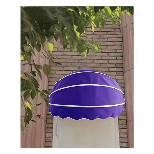 Auvent rétractable de 105 cm à toile incurvée résistante pour vos portes - 2