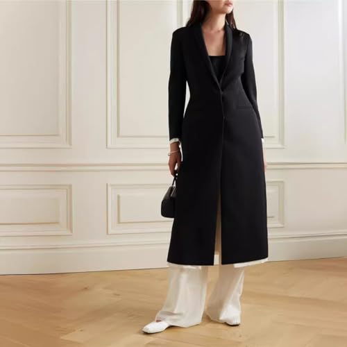 Kromoc Women's Suit Business Casual Travel Shawl Lapel Two Buttons Blazer4