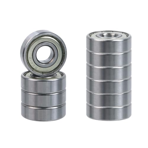 Image of Antrader 6201Z Double Shielded Deep Groove Radial Ball Bearings,10Pack | 12mm x 32mm x 10mm for Machinery,Motorcycles,Automobiles,Power Tools