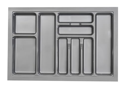 Image of Heavy PVC Cutlery Tray, Modular Kitchen Basket Storage Organizer, Stylish (28.5X19 Inch), Cosmetics, Polyvinyl Chloride, Grey