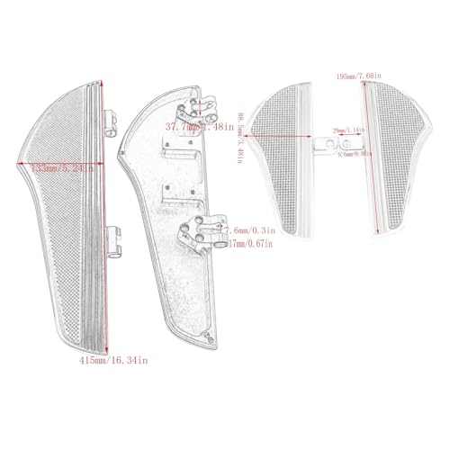 Support repose-pieds moto en alliage lourd pour Softail FLST et Touring - 7