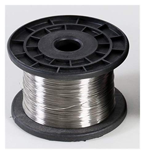 UKJIAHAO Cavo Acciaio,Filo Acciaio Inox 0.1MM - 4MM 1KG 304 più Morbido Legare dell'Acciaio Inossidabile, Singolo ricotto Filo di Acciaio(0.1MM)