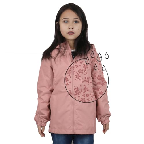 Kids Rain Jacket Boys Girls Lightweight Waterproof Hooded Coat