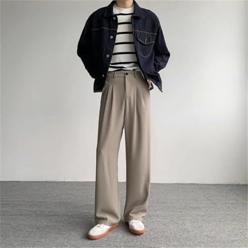 Men Suit Pants Social Dress Pants Loose Straight Office Formal Trousers2