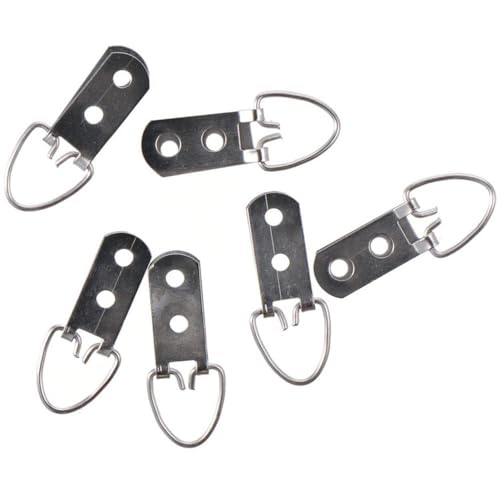 Image of 100Pcs D-Ring Heavy Duty Picture Hangers with 200 PCS Screws for Hanging Picture Frames, Mirrors, Picture