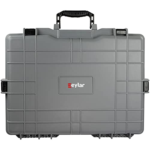 Large 22 Inch Protective, Camera, Tools, Equipment Laptop Hard Case Waterproof W/ 3 Layers Foam (Gray) #TOP1