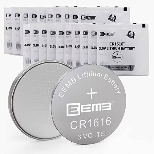 20Pcs Eemb Cr1616 Battery 3V Lithium Battery 1616 Coin Cell Batteries 3 Volt Li-Mno₂ Button Battery Ul Certified Single Use Battery #TOP16