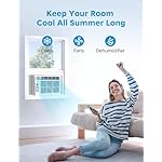 Midea 6,000 BTU Window Air Conditioner, 3-in-1 Cool/Fan/Dehumidifier Window AC Unit, Easycool Air Conditioner with Remote Control, Cools up to 250 Sq. Ft., Fits bedroom, study, office - Image 2