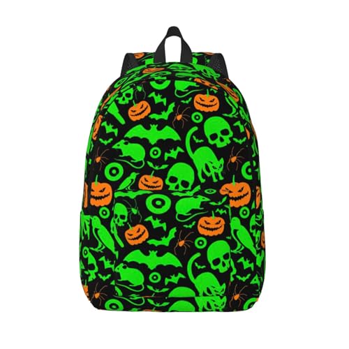 Sac à dos ordinateur Halloween vert EdWal pour université et voyage