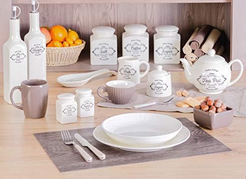 Excelsa Service 18 Assiettes Trinacria Porcelaine Multicolore