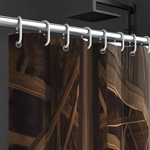 Rideau de douche imperméable avec œillets et anneaux inclus
