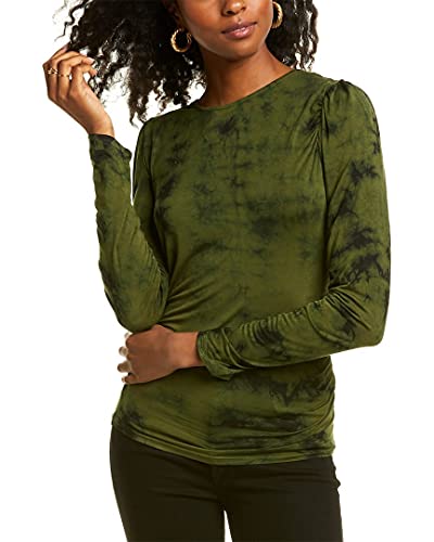 KENDALL + KYLIE Mujer Camiseta con detalles fruncidos y efecto marmolado - Amazon Exclusivo