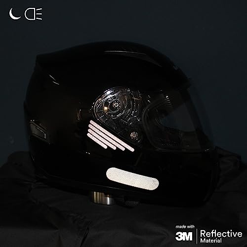 Tomamu 3M Black Reflective Stickers - Set of 33 stickers for helmets scooters, bikes and prams - Made with 3M Reflective Film - Image 4