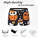 yyunbmr cool funny boxer shorts for men humorous shorts 3D cut underwear mens fashion shorts halloween owl ghost pumpkin print,Black,XL
