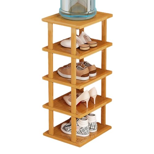 Étagère à chaussures étroite à 5 niveaux pour optimiser les petits espaces de rangement