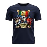 🎨 Maglia Scudetto con Stemma Tricolore – Grafica accattivante con numero 21 e design animali grintosi