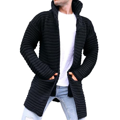 Abrigo de punto callejero para hombre ideal para las tardes de otoño