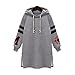 Produktbild Dmaen Kapuzenpullover, iHee Frauen Herbst Winter Beiläufig Kaschmir Hoodies Langarm Jacke Pullover Sweatshirt Tops Jumper Sweatjacke Kapuzenjacke Übergröße Mantel Coat Kleid (XL, Grau)