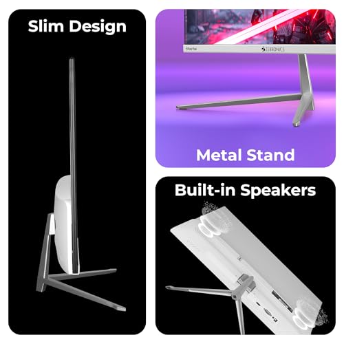 ZEBRONICS EA224 24"(60.4cm) Slim Gaming Monitor, 165Hz, FHD 1920x1080, 16:9 Aspect Ratio, 250Nits, 16.7M Colors, Dual Input - HDMI + DP, 3.5mm... - Image 6