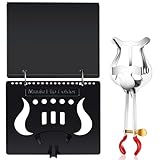 Amylove Flip Folio Folder Black Flip Folder Pages and Trumpet Lyre Set Music Flip Folder with 2 Binder Rings 20 PVC Waterproof Window Pages Silver Lightweight Lyre Instrument Accessories