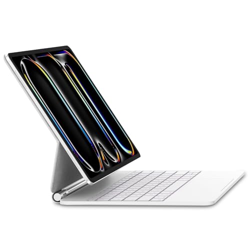iPadマジックキーボード 2024 iPad Pro13インチ(M4) 日本語配列 高精度トラックパッド付き ショートカットキー配列 iPadキーボード付きケース 7色バックライト 磁気吸着ケース 角度調整可能 横置スタンド