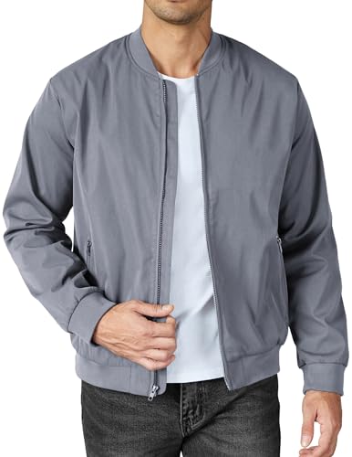 COOFANDY Mens Bomber Jacket Lightweight Casual Windbreaker Jacket Light Flight Jacket Varsity Jacket Fashion Zip Up Coat