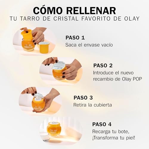 Olay Vitamina C Crema de Día Hidratante Facial SPF 30 RECAMBIO, Con Niacinamida. Cuidado Iluminador De La Piel: Acción Antimanchas Oscuras, 50ml - imagen 8