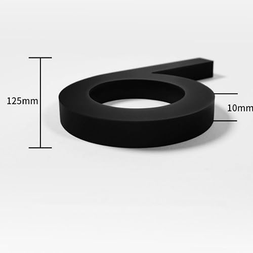 Miniatura 4 de Número de casa flotante de 5 pulgadas, números de casa modernos, número de puerta de jardín con kit de clavos, letrero de dirección de calle, número