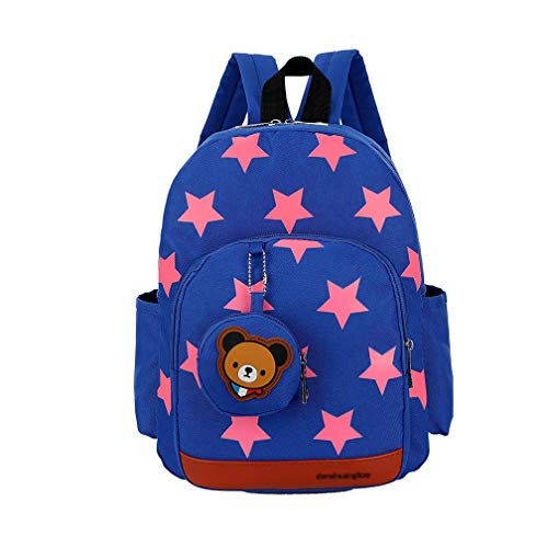 Preisvergleich Produktbild Kinderrucksäcke Jungen Mädchen 3-7 Jährige im Kindergarten, Kinderrucksack Kindergartenrucksack / Mini Backpack Small Kinder-Rucksack Kleiner Tagesrucksack Schule Tasche (Blau_A, 24cm x 11cm x 32cm)