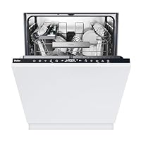 Haier XI 4C4S0SB-80 Washlens Plus Series 2 Integrated Dishwasher, 14 place Setting, Black Bezel, C Rated