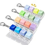 Quelcc 4 Stück Tastatur Fidget Spielzeug, Fidget Toys Erwachsene, Stressabbau Erwachsene, Tastatur Fidget Toy, Fidget Toy Set, Tastatur Schlüsselanhänger, Stressabbau Spielzeug für Männer und Frauen