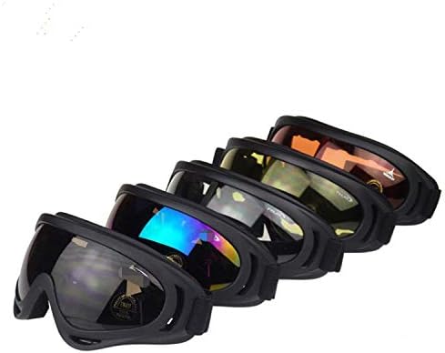 Gafas de motocicleta Juego de 5 Dirt Bike ATV Motocross Anti-UV 400 Gafas tácticas militares para hombres, mujeres, niños, jóvenes y adultos