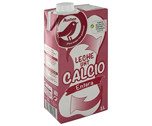 LECHE ENTERA DE VACA ENRIQUECIDA CON CALCIO|GRAN SABOR Y VALOR ENERGETICO| 1 L.X 6 AUCHAN