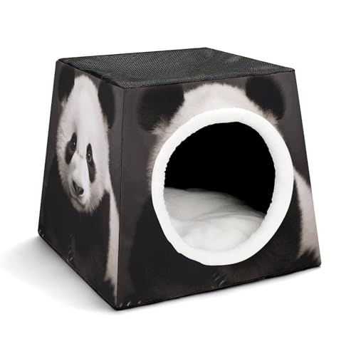 Nichoir pour animaux de compagnie style panda capsule d'espace chaude pour chat et chien d'intérieur