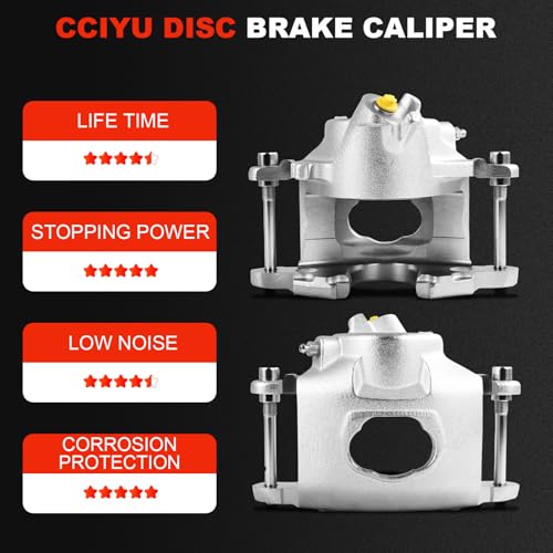 Image of cciyu Front Left & Right Disc Brake Calipers Assembly 18-4060 18-4059 | For Buick,For Cadillac,For Chevy,For GMC,For Oldsmobile,For Pontiac Models w /o Bracket