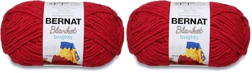 Image of BERNAT Blanket Brights Yarn 300G 10.5 OZ, Race CAR RED (Pack of 2)