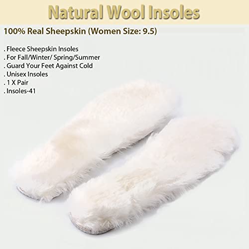 Plantillas Naturales de Lana de Oveja, Antideslizantes, Invierno Talla Mujer 9.5 miniatura 7