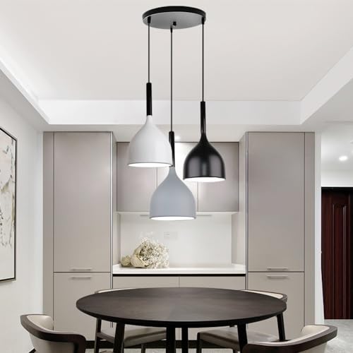 Lámpara colgante de cono marrón interior ajustable estilo nórdico para bar 6